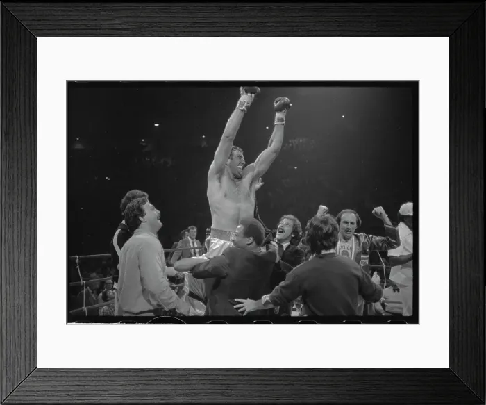 Framed Print : Gerry Cooney Being Lifted Up Framed Print : Gerry Cooney Being Lifted Up