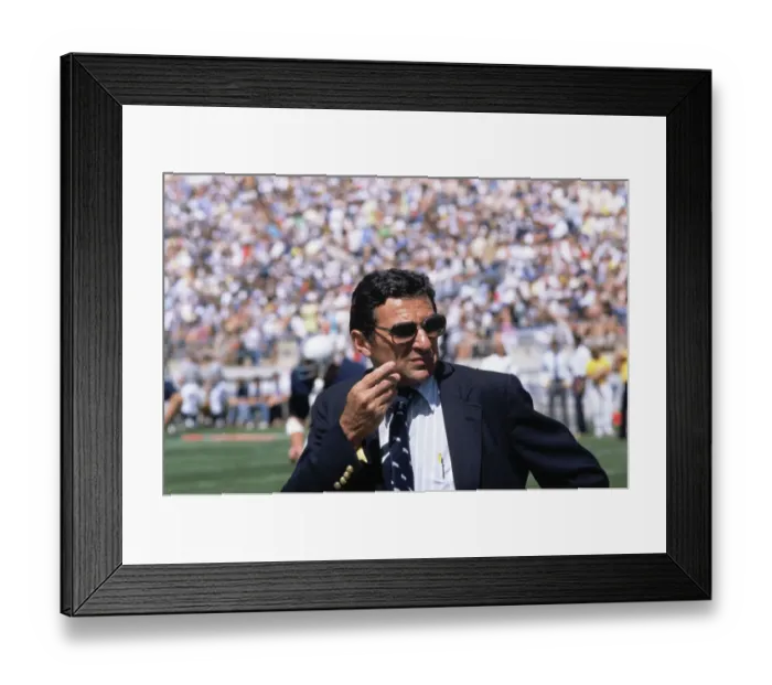Framed Print : Joe Paterno Observing Game Framed Print : Joe Paterno Observing Game