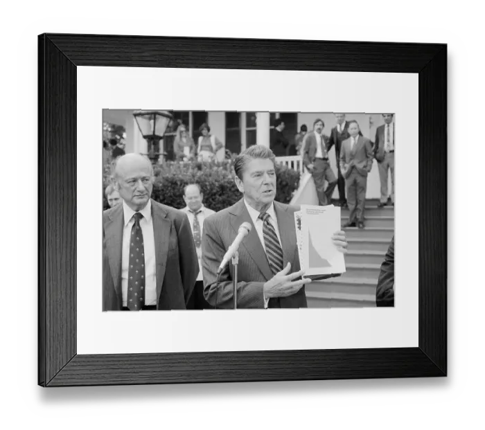 Framed Print : Ronald Reagan Thanking Ed Koch Framed Print : Ronald Reagan Thanking Ed Koch