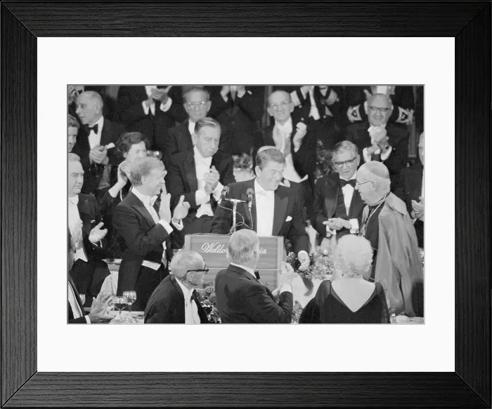 Framed Print : Ronald Reagan Receiving Applause