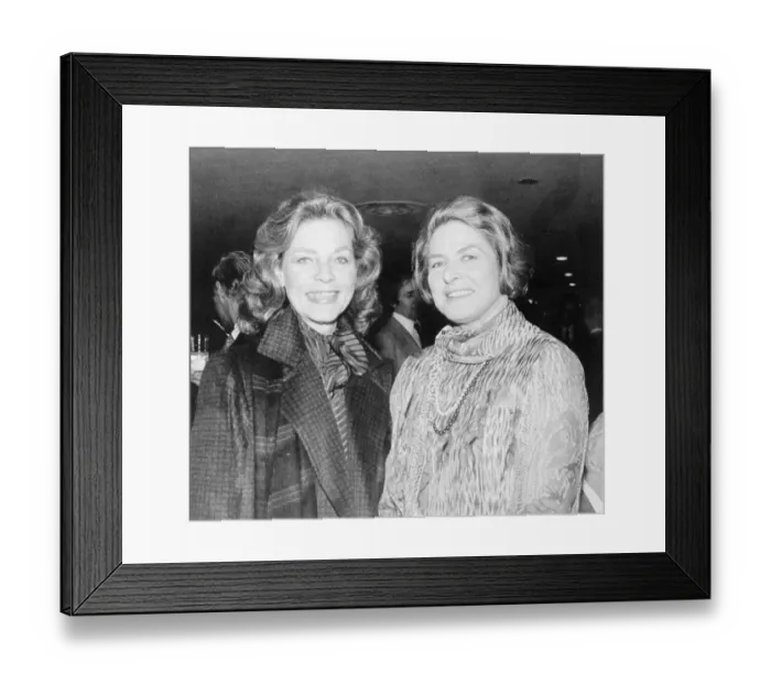 Framed Print : Portrait of Ingrid Bergman and Lauren Bacall Framed Print : Portrait of Ingrid Bergman and Lauren Bacall