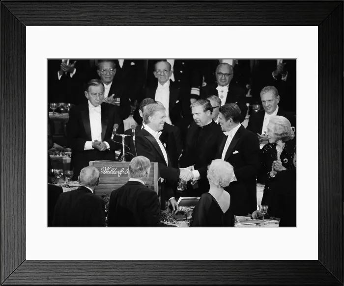 Framed Print : Ronald Reagan Greeting Jimmy Carter Framed Print : Ronald Reagan Greeting Jimmy Carter