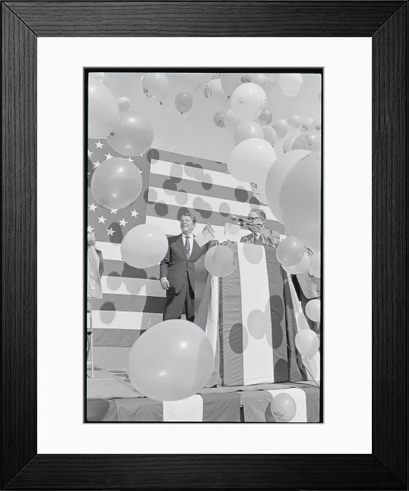 Framed Print : Ronald Reagan at a Rally