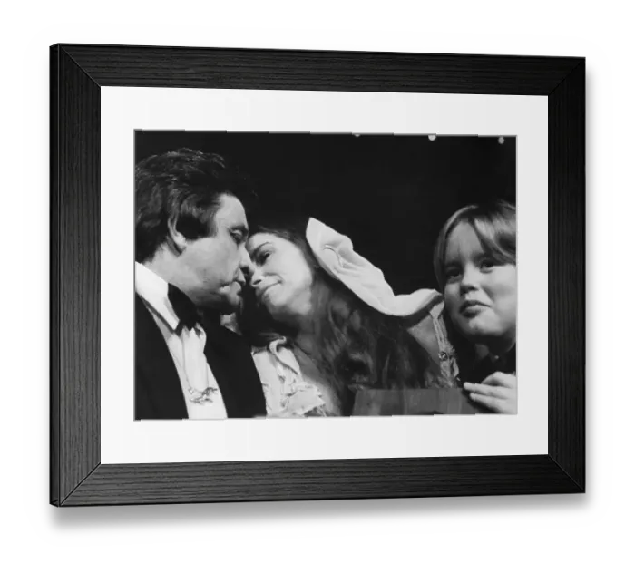 Framed Print : Johnny Cash with Wife and Son Framed Print : Johnny Cash with Wife and Son