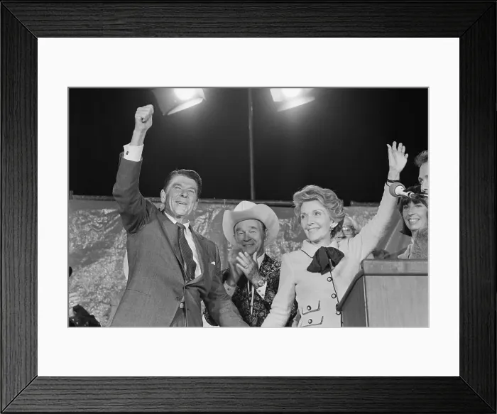 Framed Print : Ronald Reagan Waving Framed Print : Ronald Reagan Waving