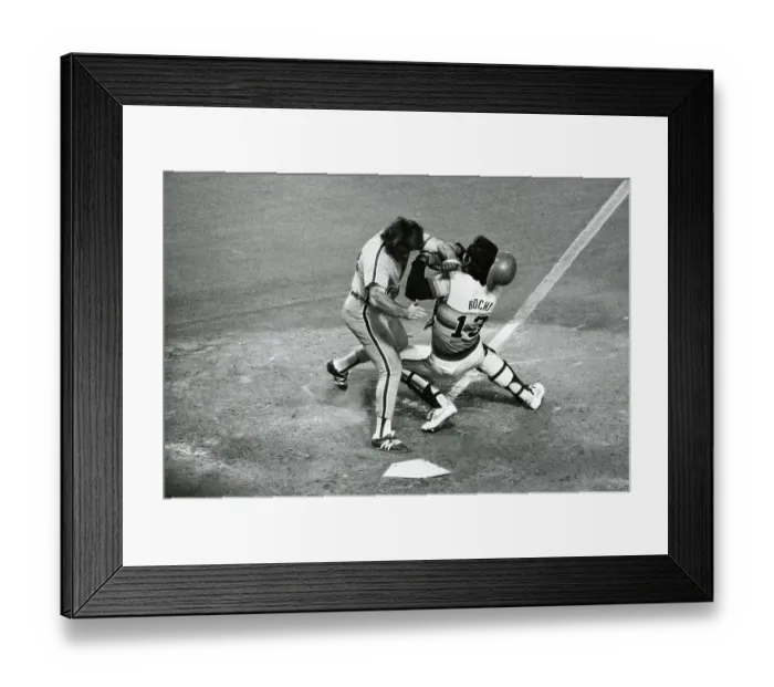 Framed Print : Pete Rose Colliding With Astros Catcher Bruce Bochy Framed Print : Pete Rose Colliding With Astros Catcher Bruce Bochy