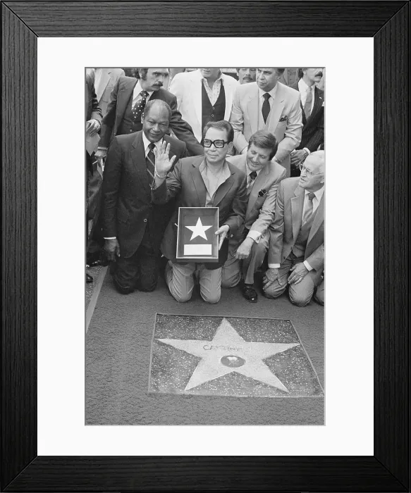 Framed Print : Cantinflas Receiving Walk of Fame Star Framed Print : Cantinflas Receiving Walk of Fame Star