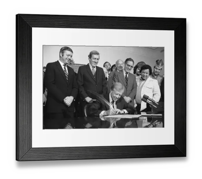 Framed Print : Carter Signing Indian Land Dispute Bill Framed Print : Carter Signing Indian Land Dispute Bill