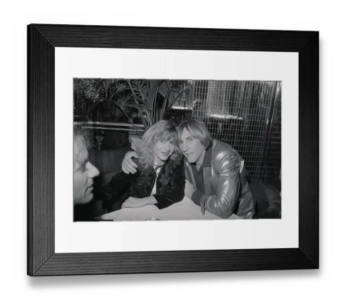 Framed Print : Gerard Depardieu And His Wife Seated Framed Print : Gerard Depardieu And His Wife Seated