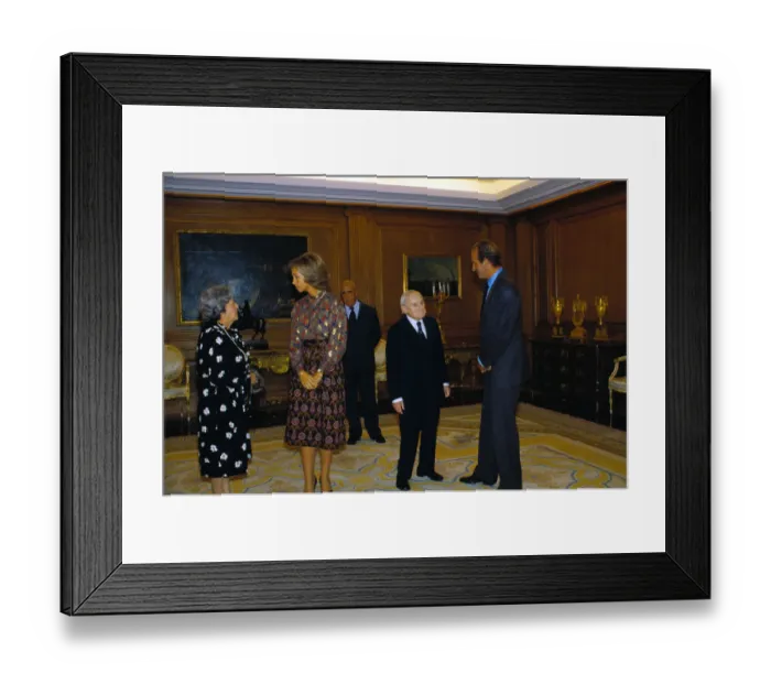 Framed Print : Joan Miro and Wife with Spanish Royal Couple Framed Print : Joan Miro and Wife with Spanish Royal Couple