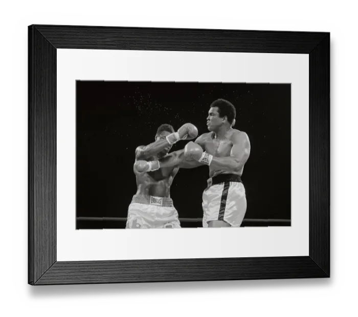 Framed Print : Larry Holmes Being Hit by Muhammad Ali Framed Print : Larry Holmes Being Hit by Muhammad Ali