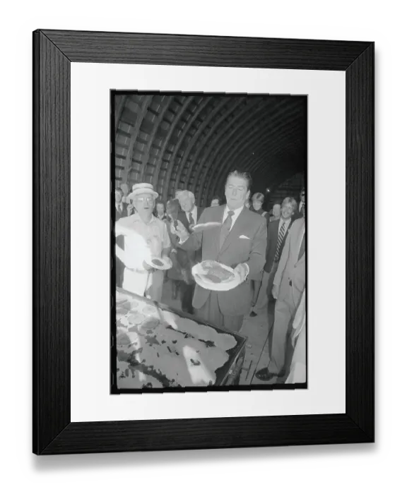 Framed Print : Ronald Reagan Preparing Pancakes