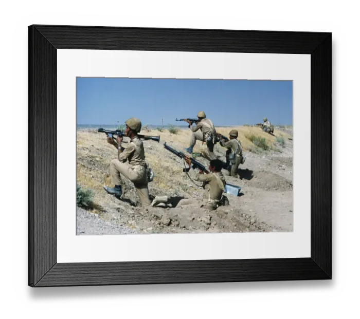 Framed Print : Iraqi Soldiers in Desert of Iran Framed Print : Iraqi Soldiers in Desert of Iran
