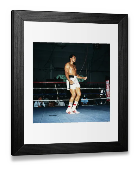 Framed Print : Portrait of Muhammad Ali Jumping Rope Framed Print : Portrait of Muhammad Ali Jumping Rope