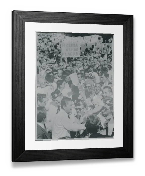 Framed Print : Ronald Reagan Surrounded by Supporters Framed Print : Ronald Reagan Surrounded by Supporters