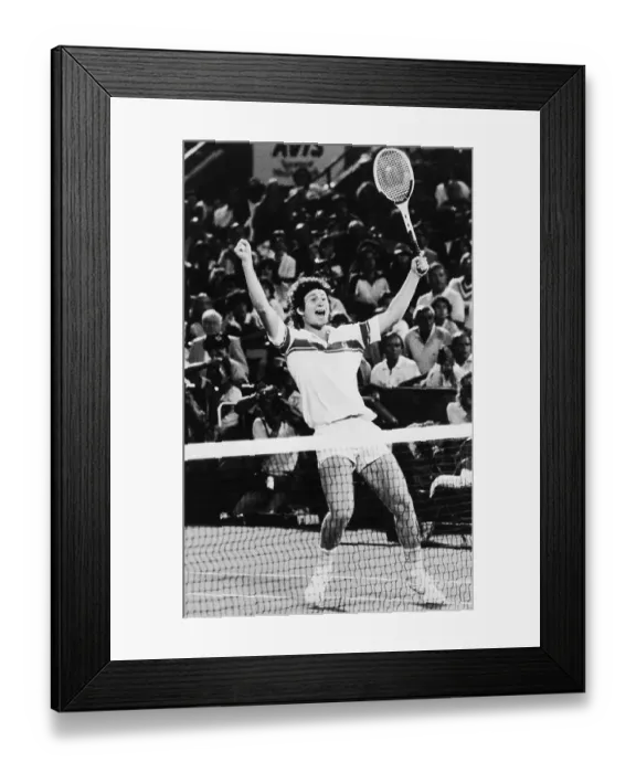 Framed Print : John McEnroe Defeats Bjorn Borg Framed Print : John McEnroe Defeats Bjorn Borg