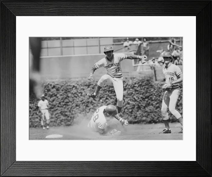 Framed Print : Baseball Game Between Cincinnati Reds and Chicago Cubs