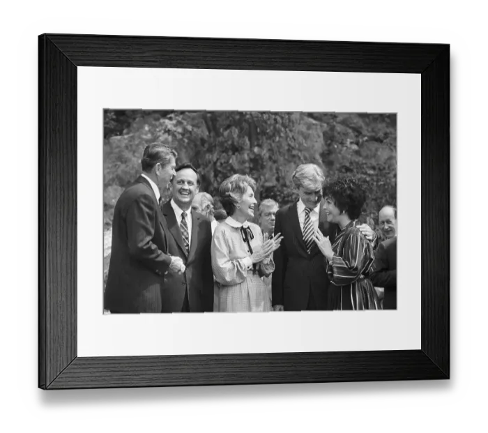 Framed Print : Ronald and Nancy Reagan Meeting New Friends Framed Print : Ronald and Nancy Reagan Meeting New Friends