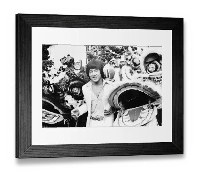 Framed Print : Jackie Chan Surrounded by Chinese Dragon Framed Print : Jackie Chan Surrounded by Chinese Dragon