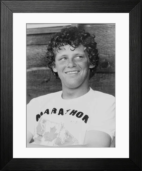 Framed Print : Handicapped Runner Terry Fox Smiling Framed Print : Handicapped Runner Terry Fox Smiling