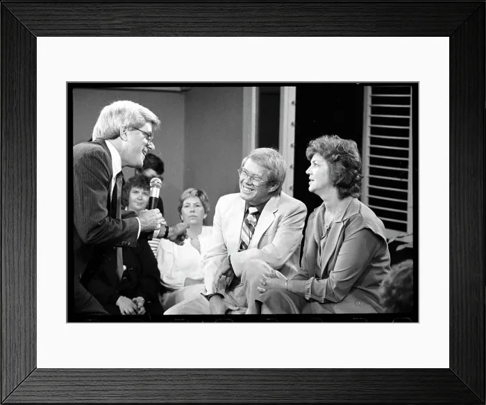 Framed Print : Billy Carter and Wife on Donahue Show Framed Print : Billy Carter and Wife on Donahue Show