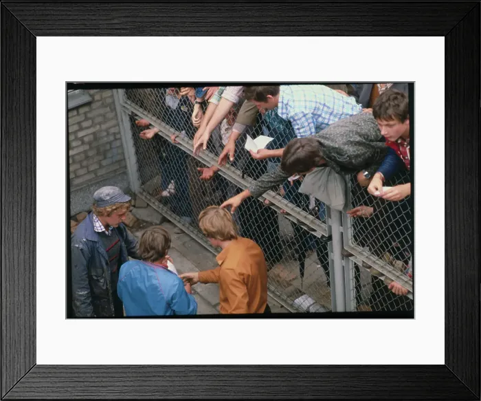 Framed Print : Strikers and Relatives Exchanging News Framed Print : Strikers and Relatives Exchanging News