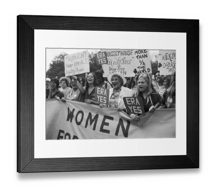 Framed Print : Bella Abzug Joining with Protesters Framed Print : Bella Abzug Joining with Protesters