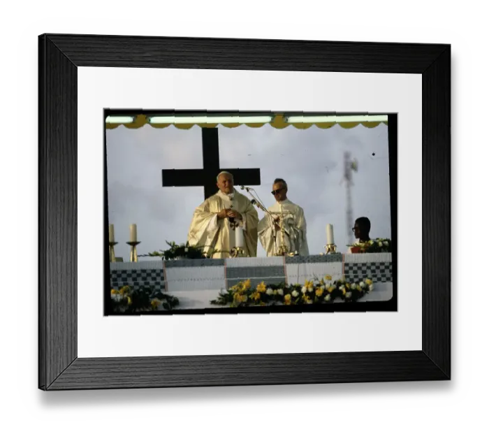 Framed Print : Celebrating Mass in Ivory Coast