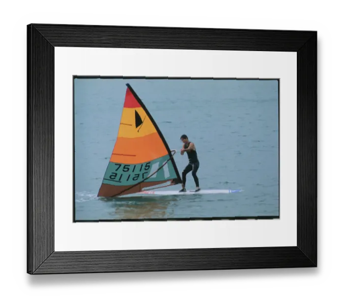 Framed Print : Prince Charles Wind Surfing Framed Print : Prince Charles Wind Surfing
