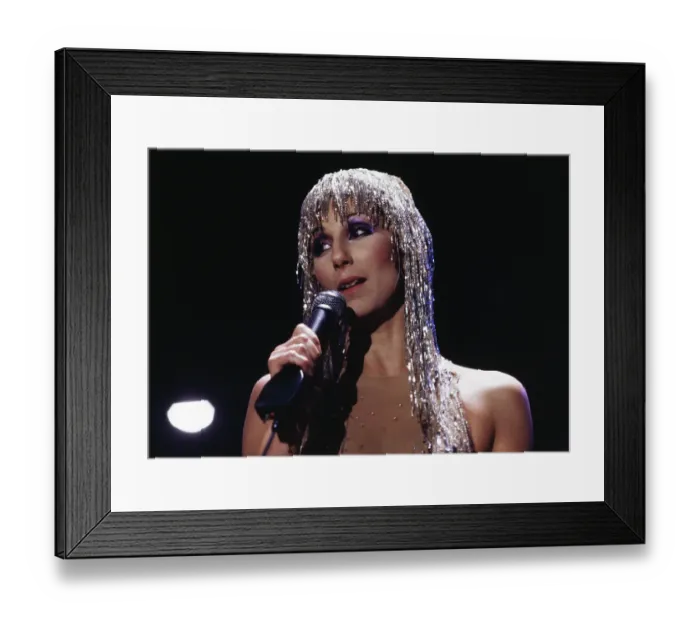 Framed Print : Cher Singing Framed Print : Cher Singing