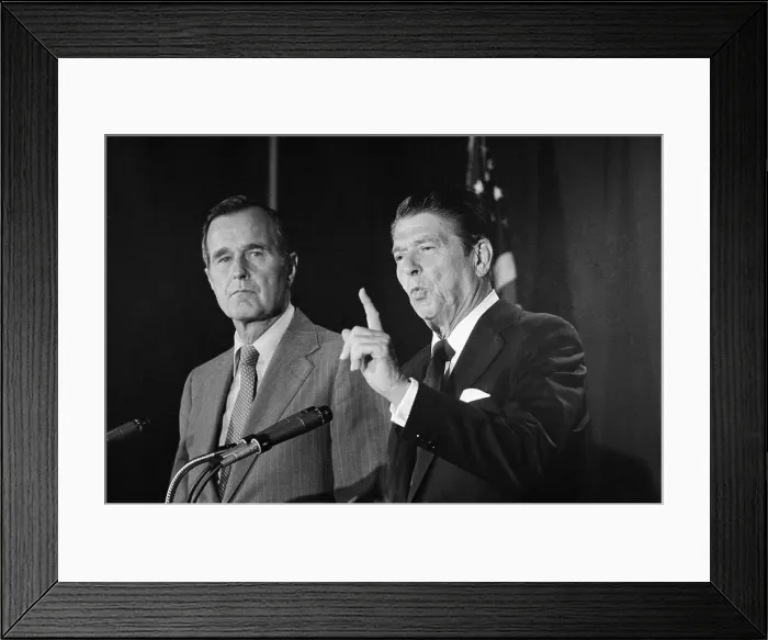 Framed Print : Ronald Reagan and George Bush Framed Print : Ronald Reagan and George Bush