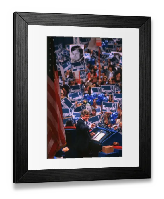 Framed Print : Edward M. Kennedy Speaking to Crowd of Supporters at Democratic National Convention 1968 Framed Print : Edward M. Kennedy Speaking to Crowd of Supporters at Democratic National Convention 1968