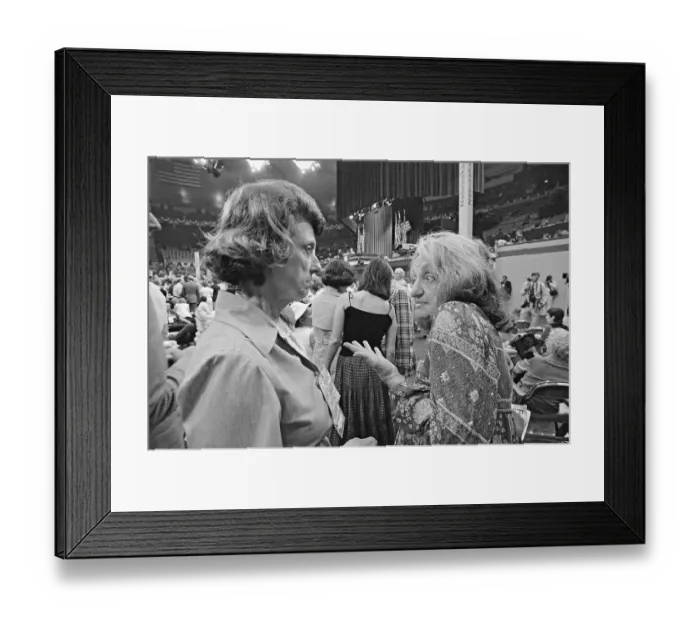 Framed Print : Betty Friedan Conversing with Representative Linda Boggs Framed Print : Betty Friedan Conversing with Representative Linda Boggs
