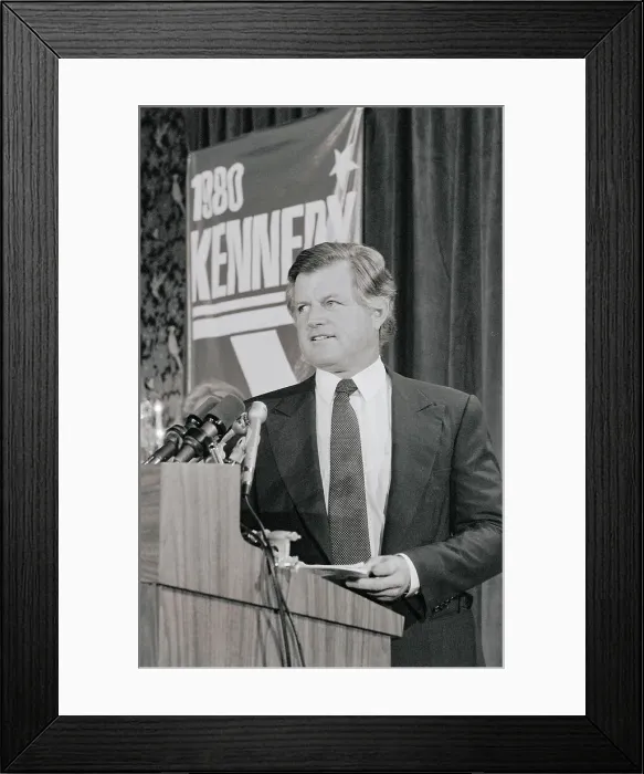 Framed Print : Ted Kennedy Pausing at Podium Framed Print : Ted Kennedy Pausing at Podium