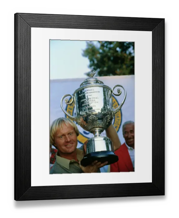 Framed Print : Jack Nicklaus Holding Trophy Framed Print : Jack Nicklaus Holding Trophy