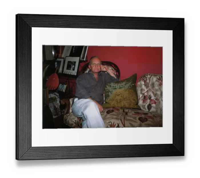 Framed Print : Truman Capote at Home