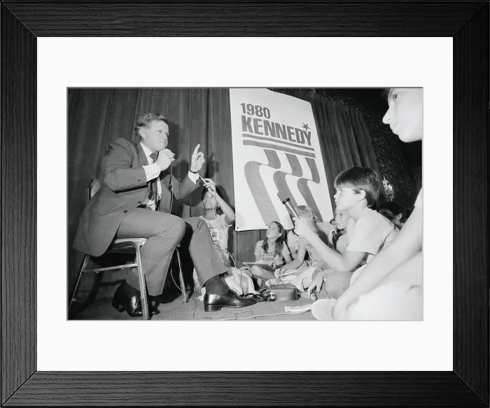 Framed Print : Ted Kennedy on Stage with Microphone Framed Print : Ted Kennedy on Stage with Microphone
