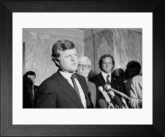 Framed Print : Ted Kennedy with John Anderson Nearby Framed Print : Ted Kennedy with John Anderson Nearby