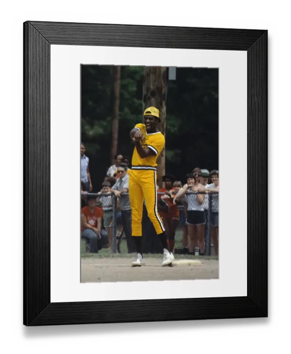 Framed Print : Earvin Magic Johnson in Baseball Uniform Framed Print : Earvin Magic Johnson in Baseball Uniform