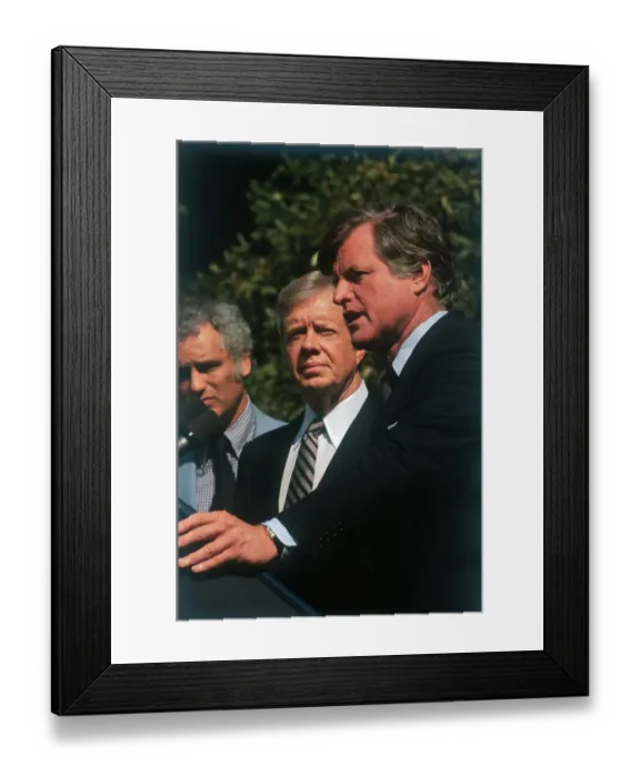 Framed Print : Edward Kennedy Speaking to Reporters Framed Print : Edward Kennedy Speaking to Reporters