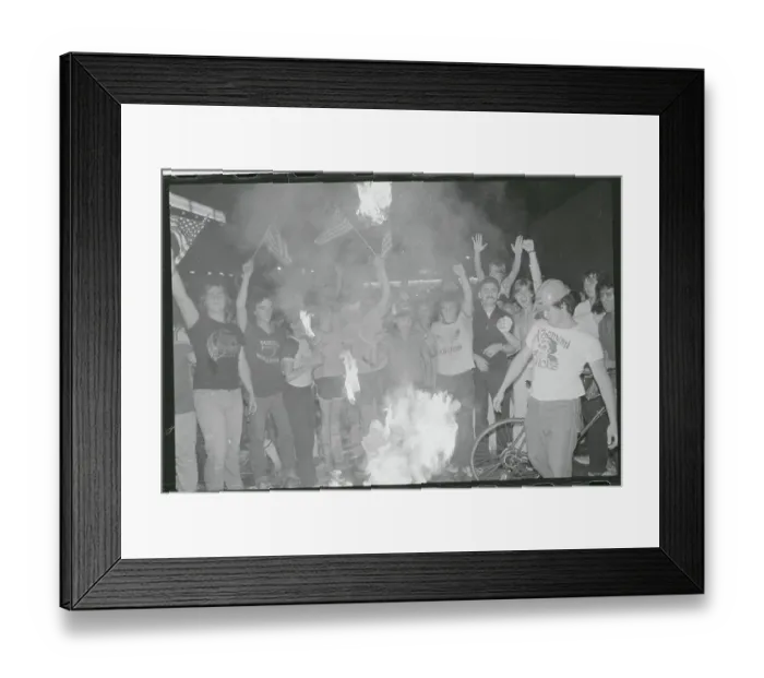 Framed Print : Protesters Waving Flags Framed Print : Protesters Waving Flags