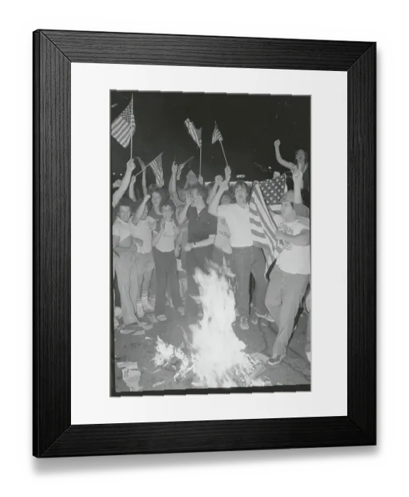 Framed Print : Protesters Waving Flags Framed Print : Protesters Waving Flags
