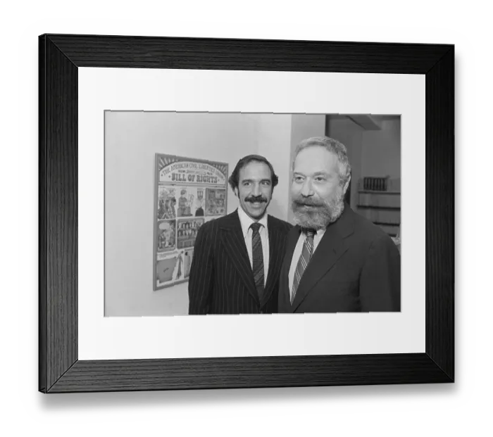 Framed Print : Jay Miller of ACLU with Lawyer David Goldberger Framed Print : Jay Miller of ACLU with Lawyer David Goldberger