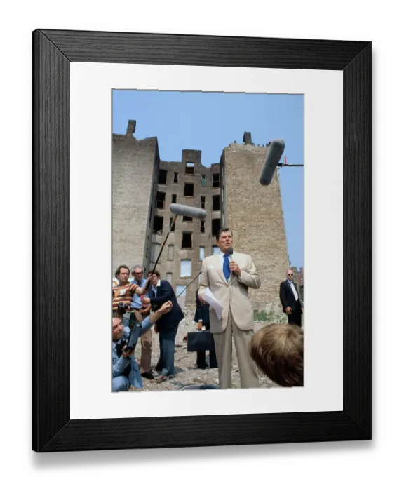 Framed Print : President Reagan Giving a Speech Framed Print : President Reagan Giving a Speech