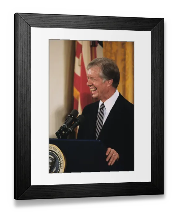 Framed Print : Jimmy Carter Addressing Reporters Framed Print : Jimmy Carter Addressing Reporters