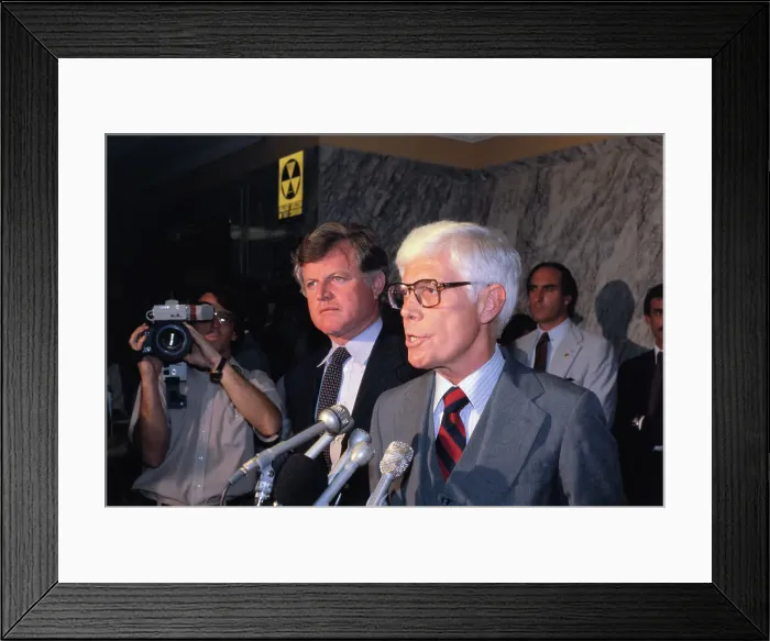 Framed Print : John Anderson Talking to Reporters Framed Print : John Anderson Talking to Reporters