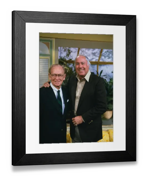 Framed Print : Duke Snider Posing with Red Barber Framed Print : Duke Snider Posing with Red Barber