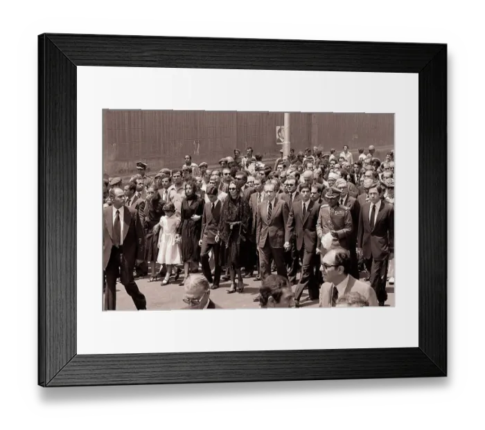 Framed Print : Nixon and Pahlevi Family in Funeral Procession Framed Print : Nixon and Pahlevi Family in Funeral Procession