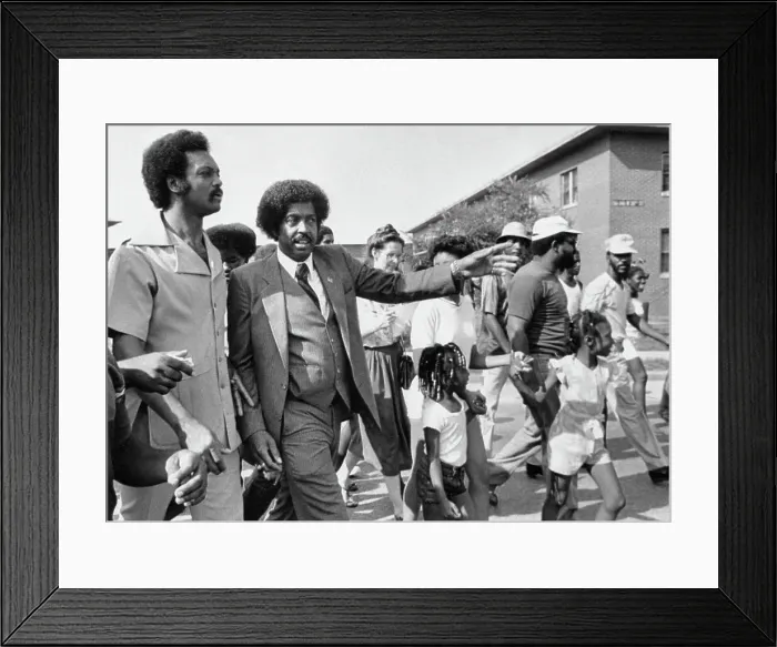 Framed Print : Rev. Jesse Jackson is Witness to Racial Unrest in Chattanooga