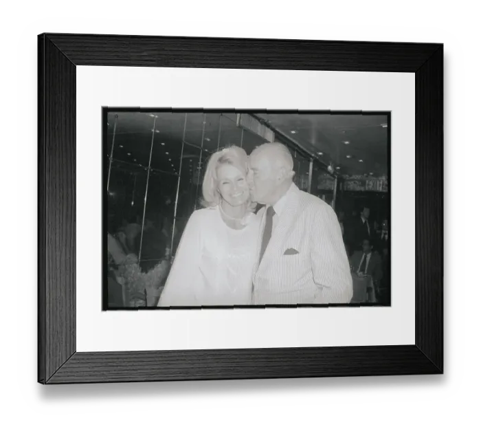 Framed Print : Burt Bacharach Kissing Angie Dickinson Framed Print : Burt Bacharach Kissing Angie Dickinson